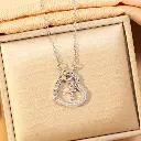 collier amour éternel argenté