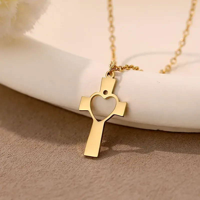 Collier-Pendentif croix sainte
