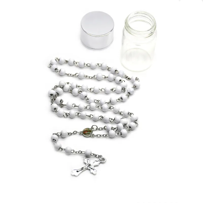 chapelet perles de bois parfumées (BLANC)