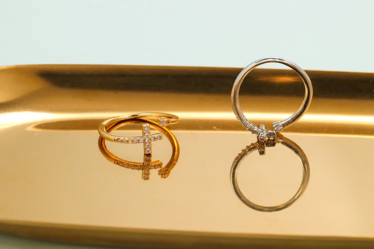 Croix lumière Bague (or)